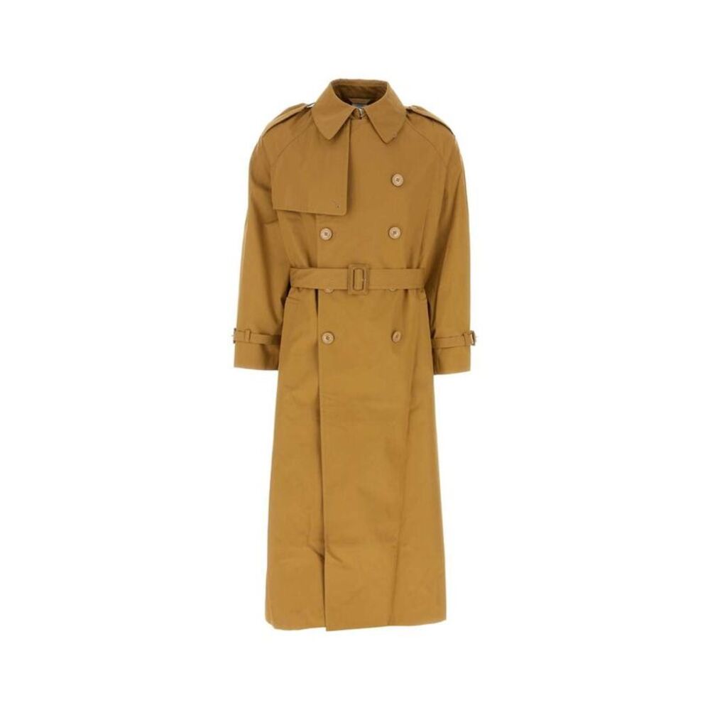 VETEMENTS Double-Breasted Trench Coat Unisex YELLOW Outerwear